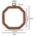 Brocante houten ring octacon borduurring met stelschroef, Nieuw, Ophalen of Verzenden
