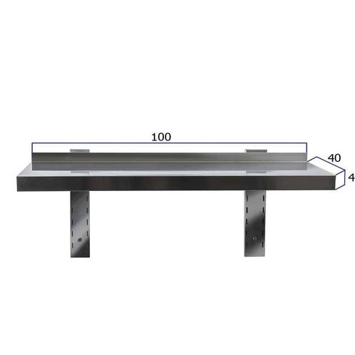 HCB Wandschap - 100 x 40 cm - RVS, Zakelijke goederen, Horeca | Keukenapparatuur, Nieuw in verpakking, RVS Meubilair, Verzenden