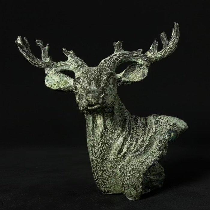 Beeld, Hert - 16.5 cm - Brons, Antiek en Kunst, Curiosa en Brocante