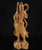 Three Extra-large wooden sculptured statues - Kongo Rikishi, Antiek en Kunst