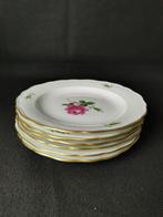 Meissen Rosa rossa - Piatti da dolce per 6 persone D.20 cm -