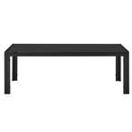 Glazen tuintafel klein metalen frame 35x100x50 cm zwart, Tuin en Terras, Tuinsets en Loungesets, Verzenden, Nieuw