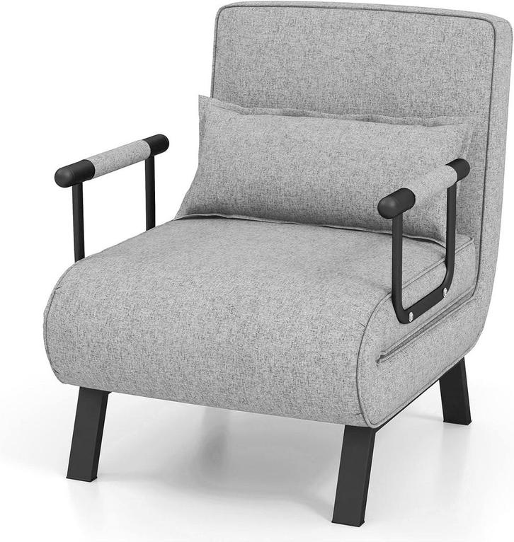 COSTWAY 4-in-1 slaapstoel met bedfunctie, inklapbare slaapba, Huis en Inrichting, Woonaccessoires | Overige, Zo goed als nieuw