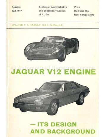 JAGUAR V12 ENGINE, ITS DESIGN AND BACKGROUND beschikbaar voor biedingen