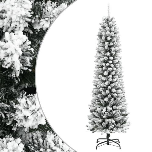 vidaXL Kunstkerstboom met sneeuw smal 150 cm PVC en PE, Diversen, Kerst, Nieuw, Verzenden