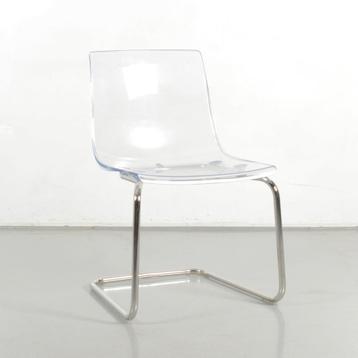 Ikea vergaderstoel, doorzichtig, sledeframe