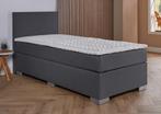 ACTIE! 1-Persoons boxspring Cannes 90 200 Antraciet, 90 cm, Eenpersoons, Verzenden, Nieuw