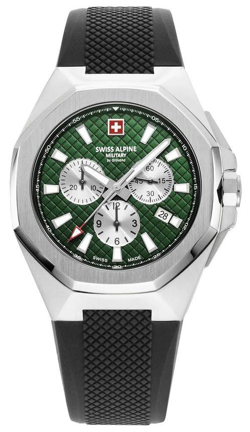 Swiss Alpine Military 7005.9834 Typhoon horloge 42 mm, Sieraden, Tassen en Uiterlijk, Horloges | Heren, Kunststof, Nieuw, Staal