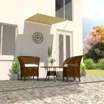 vidaXL Luifel uittrekbaar 100x150 cm geel en wit, Tuin en Terras, Zonneschermen, Verzenden, Nieuw