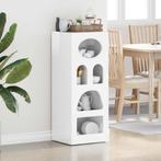 vidaXL Dressoir Hoogglans wit 40 x 35 x 100,5 cm Bewerkt, Verzenden, Nieuw, Overige houtsoorten, Minder dan 50 cm