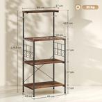 Keukenrek, 4-laags Ontwerp, Werkblad, 8 Haken, Metalen Buize, Verzenden, Nieuw