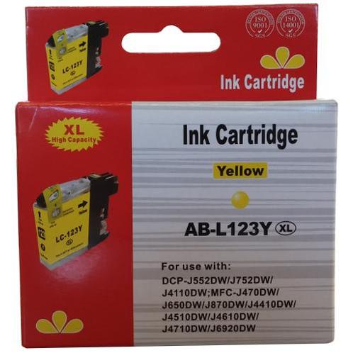 Huismerk Brother LC-123Y cartridge geel, Computers en Software, Printerbenodigdheden, Nieuw, Verzenden