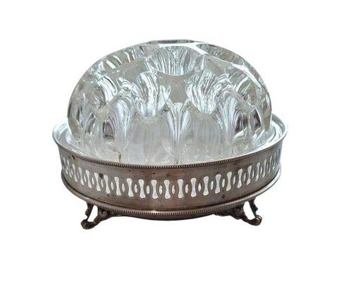 Sigarettendoos - Sigarettenkoker 800 zilver, kristal - .800, Antiek en Kunst, Antiek | Goud en Zilver