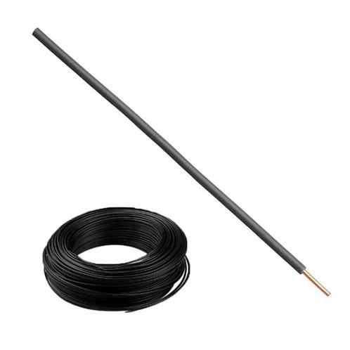Nexans VD Installatiedraad 1,5mm2 zwart H07V-U, Doe-het-zelf en Verbouw, Elektra en Kabels, Ophalen of Verzenden