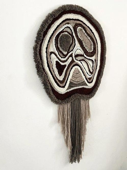 Taftique Jules Vissers vingerafdruk - Wandtapijt - 80 cm -, Antiek en Kunst, Kunst | Designobjecten