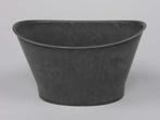 Bloempot Ovaal Basic Grey 22x15x12 cm, Huis en Inrichting, Ophalen of Verzenden, Nieuw