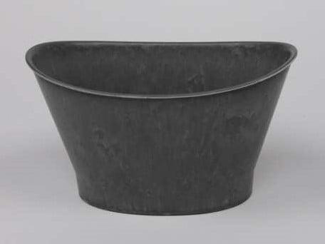 Bloempot Ovaal Basic Grey 22x15x12 cm, Huis en Inrichting, Woonaccessoires | Kunstplanten en Kunstbloemen, Nieuw, Ophalen of Verzenden