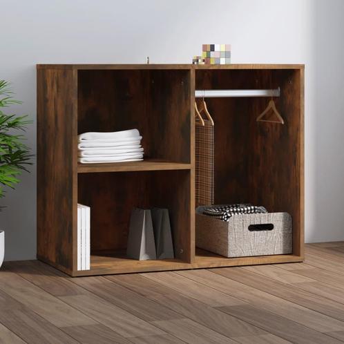 vidaXL Kledingkast 80x40x65 cm bewerkt hout gerookt, Huis en Inrichting, Kasten | Overige, Nieuw, Verzenden