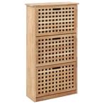 vidaXL Schoenenkast 55x20x104 cm massief walnotenhout, Verzenden, Nieuw