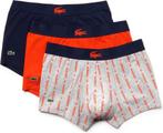 Lacoste - Maat XS - Heren 3-pack Trunk - Silver, Verzenden