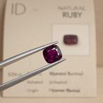 1 pcs Rood Robijn - 2.06 ct - Lotus Gemology - Naturel Ruby, Nieuw