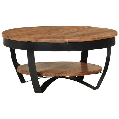 vidaXL Salontafel 65x65x32 cm massief acaciahout, Huis en Inrichting, Tafels | Salontafels, 50 tot 100 cm, Nieuw, Overige houtsoorten