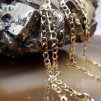 Gouden fantasie schakelketting | 46 cm (unisex ketting), Ophalen of Verzenden, Gebruikt, Overige kleuren, Goud