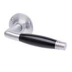 Deurklink - Deco mat nikkel, rond rozet, Ophalen of Verzenden, Nieuw, Koper of Messing, Klink of Kruk