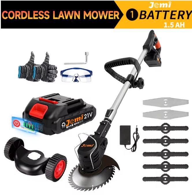 Grastrimmer met accu - Kantenmaaier - Bosmaaier - Zwart - Je, Tuin en Terras, Grastrimmers, Zo goed als nieuw, Verzenden