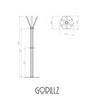 Gorillz Molto - Industrieel - Staande Kapstok - 14, Huis en Inrichting, Woonaccessoires | Kapstokken, Nieuw, Verzenden