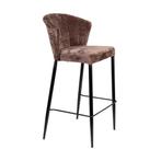 *WOONWINKEL* Dutchbone Georgia Paarse Barkruk Vintage Velvet, Huis en Inrichting, Barkrukken, Verzenden, Nieuw