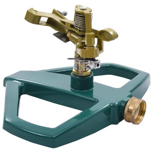 vidaXL Sproeier roterend 21x22x13 cm metaal groen, Tuin en Terras, Tuinslangen, Nieuw, Verzenden