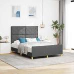 vidaXL Bedframe met hoofdeinde Donkergrijs 160 x 200 cm Stof, Huis en Inrichting, Slaapkamer | Bedden, Verzenden, Nieuw, Grijs