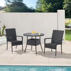 Polyrotan Tuintafel / Bijzettafel / Balkontafel Yoro - Rond, Tuin en Terras, Tuintafels, Verzenden, Nieuw