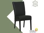 Leren eetkamerstoel Just - Hermes Nero (zwart) - Poten hout, Huis en Inrichting, Stoelen, Bohemian, Eigentijds, Klassiek, Retro, Romantisch, Scandinavisch