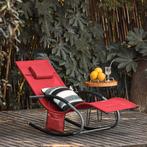 2dekans | SoBuy OGS28-Rx2 Ligstoelen Set van 2 – Rood –, Huis en Inrichting, Stoelen, Ophalen of Verzenden, Zo goed als nieuw