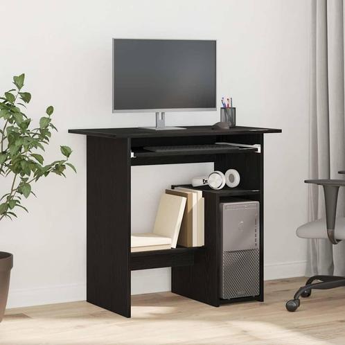 vidaXL Bureau 80x45x74 cm spaanplaat zwart eikenkleurig, Huis en Inrichting, Bureaus, Nieuw, Verzenden