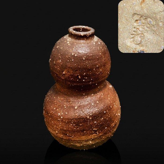 Dubbele kalebas vaas - Steengoed - Japan - Bizen: Robuuste, Antiek en Kunst, Antiek | Overige Antiek