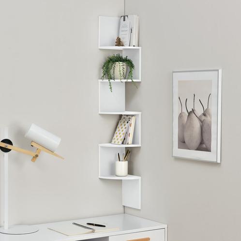 [en.casa]® Design wandplank - planken - wit model 4, Huis en Inrichting, Woonaccessoires | Wandplanken en Boekenplanken, Nieuw