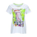 Frogbox • wit t-shirt met vogel • 36, Kleding | Dames, Tops, Nieuw, Frogbox, Wit, Maat 36 (S)