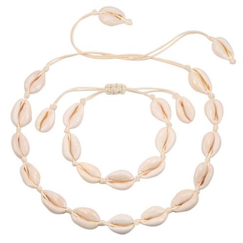 Fako Bijoux® - Schelpjes Ketting & Armband - Choker -, Sieraden, Tassen en Uiterlijk, Armbanden, Verzenden