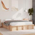 vidaXL Bedframe met Opklapbare Opslag - 150 x 200 cm,, Huis en Inrichting, Verzenden, Nieuw, Bruin, Hout