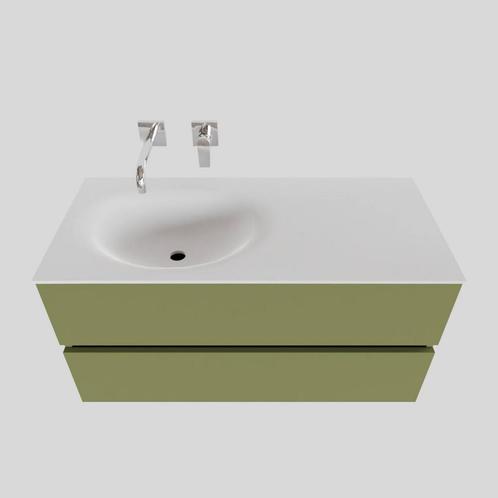 Badkamermeubel Solid Surface BWS Stockholm 100x46 cm Links, Doe-het-zelf en Verbouw, Sanitair, Bad, Nieuw, Ophalen of Verzenden