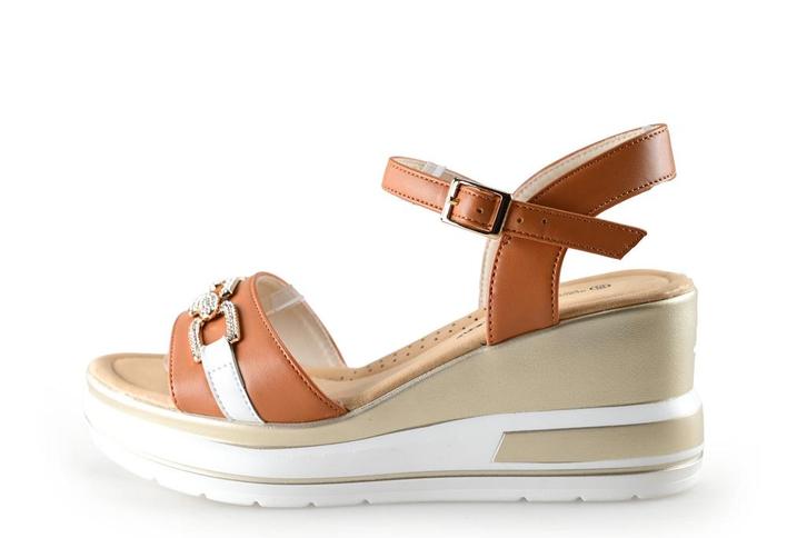 Julien Sandalen in maat 39 Cognac, Kleding | Dames, Schoenen, Overige kleuren, Zo goed als nieuw, Sandalen of Muiltjes, Verzenden