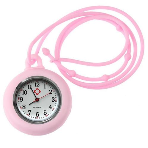 Fako® - Verpleegstershorloge - Ketting - 60cm - Roze, Sieraden, Tassen en Uiterlijk, Horloges | Dames, Verzenden