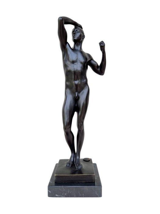 Beeldje - Lage darian naar Rodin - Brons, Marmer, Antiek en Kunst, Curiosa en Brocante