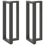 vidaXL Bartafelpoten 2 st T-vormig 50x35x(100-101) cm staal, Huis en Inrichting, Tafelonderdelen, Verzenden, Nieuw