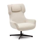 *WOONWINKEL* Kave Home Zalina Draaibare Fauteuil Wit Boucle, Huis en Inrichting, Fauteuils, Verzenden, Nieuw