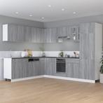 vidaXL Onderkast met lade Lyon 60x46x81,5 cm bewerkt hout, Huis en Inrichting, Keuken | Keukenelementen, Verzenden, Nieuw, Grijs