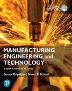 9781292422244 Manufacturing Engineering and Technology in..., Verzenden, Zo goed als nieuw, Serope Kalpakjian